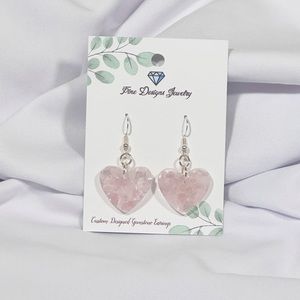 HP🎉💗Rose Quartz Heart Earrings💗